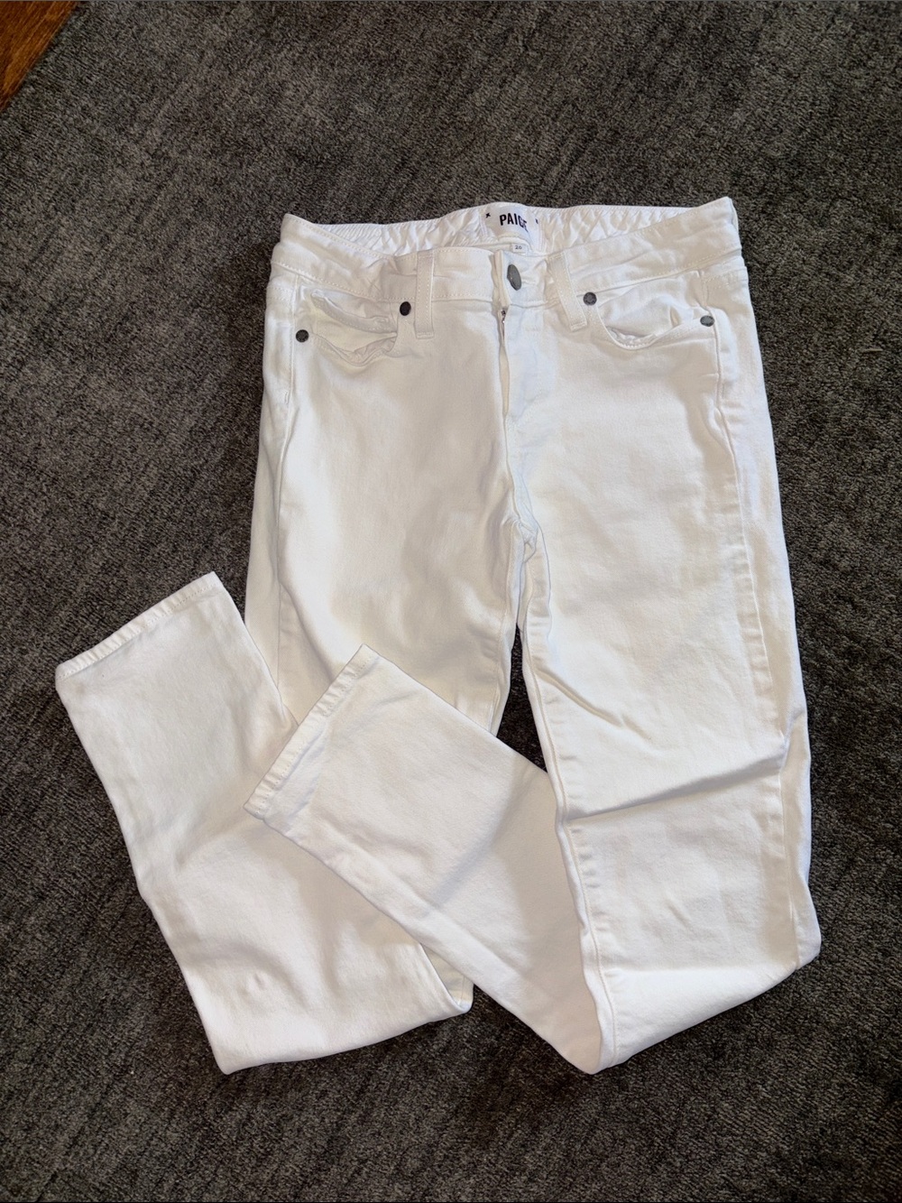 PAIGE White Slim Straight Jeans